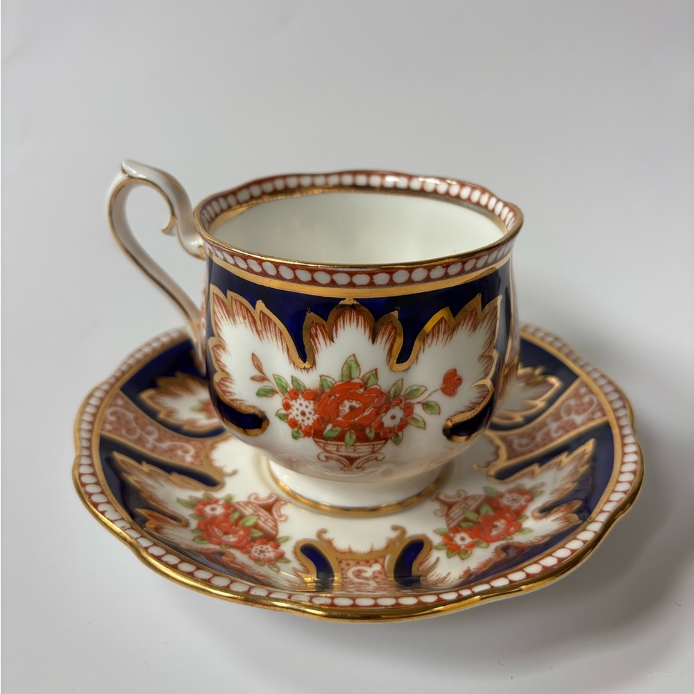 Royal Albert "Royalty" Bone China Teacup and Saucer EUC